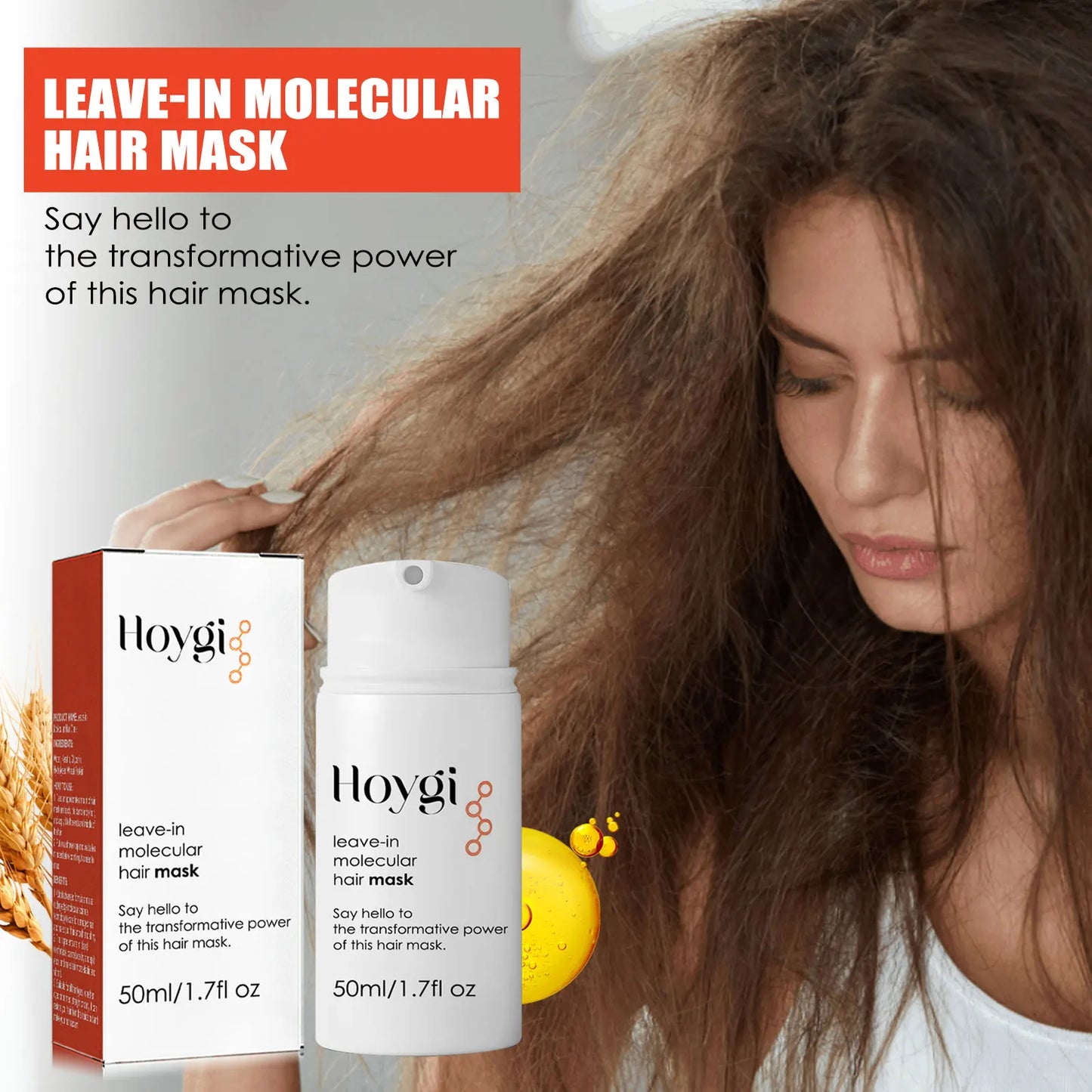 Leave In Molecular Hair Care Magical Hair Treatment Mask Hydrating Organic Nourishing Keratin Repair Mask for Damaged Hair