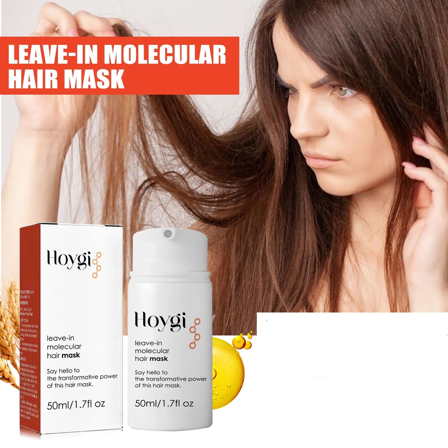 Leave In Molecular Hair Care Magical Hair Treatment Mask Hydrating Organic Nourishing Keratin Repair Mask for Damaged Hair