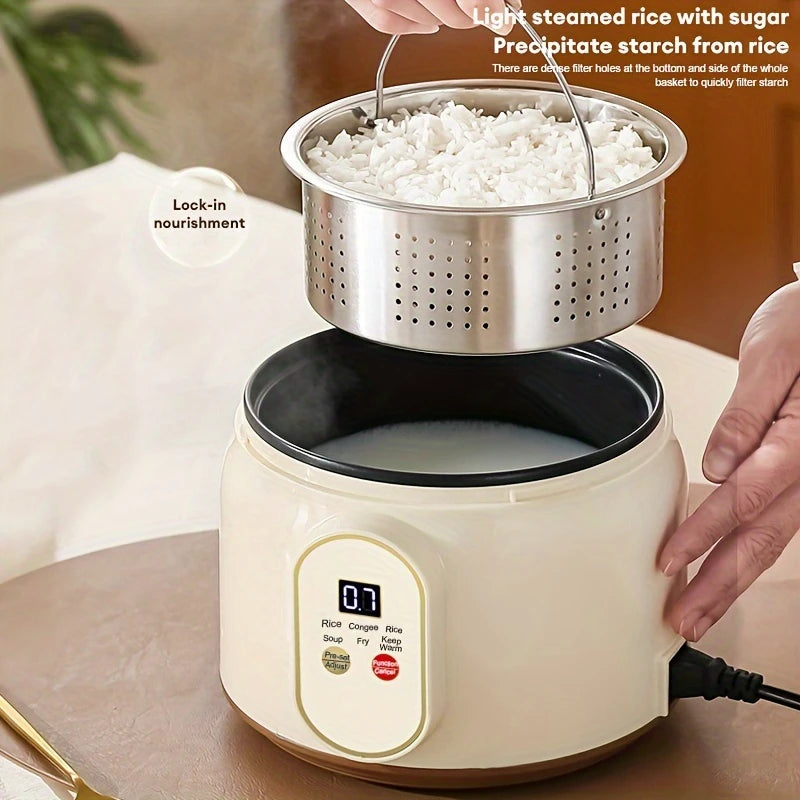 1.8L Electric Rice Cooker Portable Multi Cooker Household Rice Pot Non Stick Smart Low Sugar Cooking Machine for Kitchen and Home