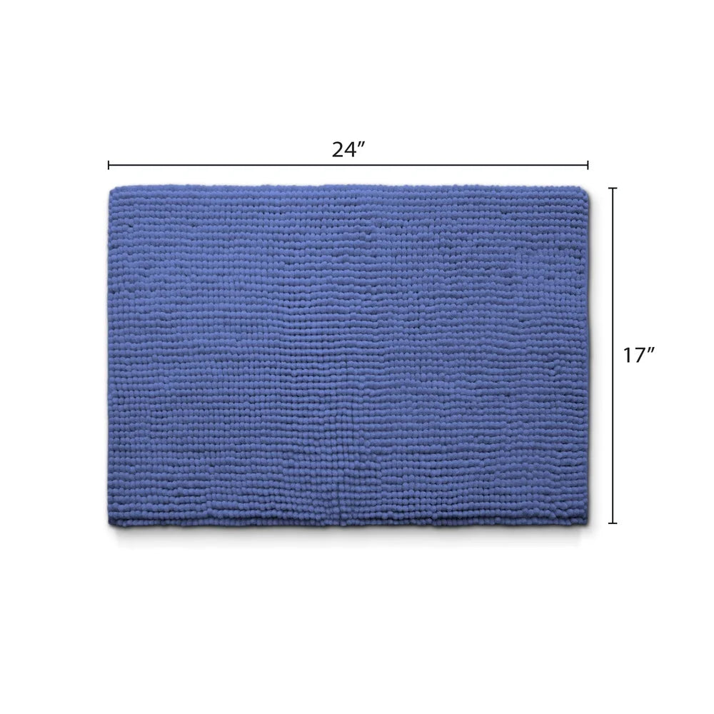 Kids Memory Foam Non Slip Bath Rug Rectangular Noodle Mat