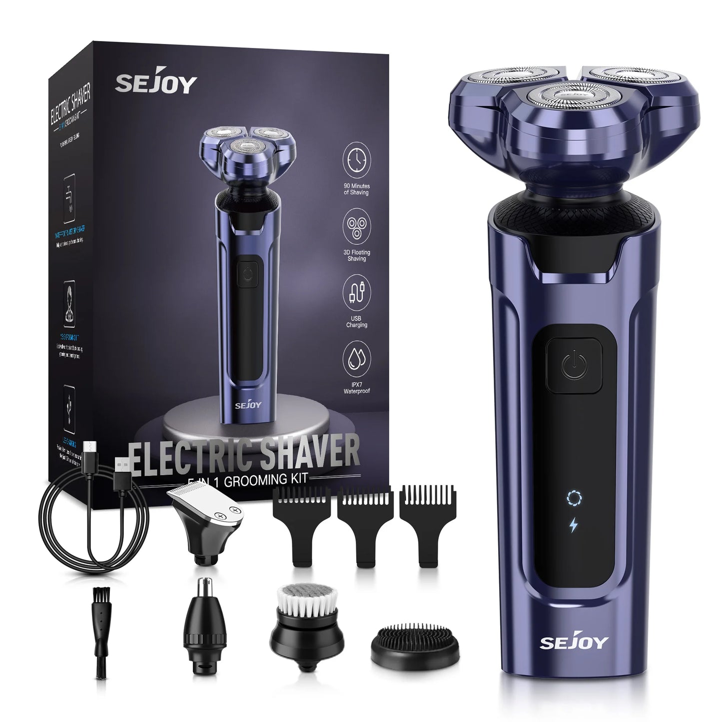 Sejoy Men Grooming Kit Cordless Rechargeable Trimmer