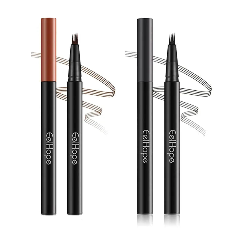 2 Color Four Claw Eyebrow Pencil Natural Shaping Easy To Use Non Smudging Long Lasting Eyebrow Enhancer Combo