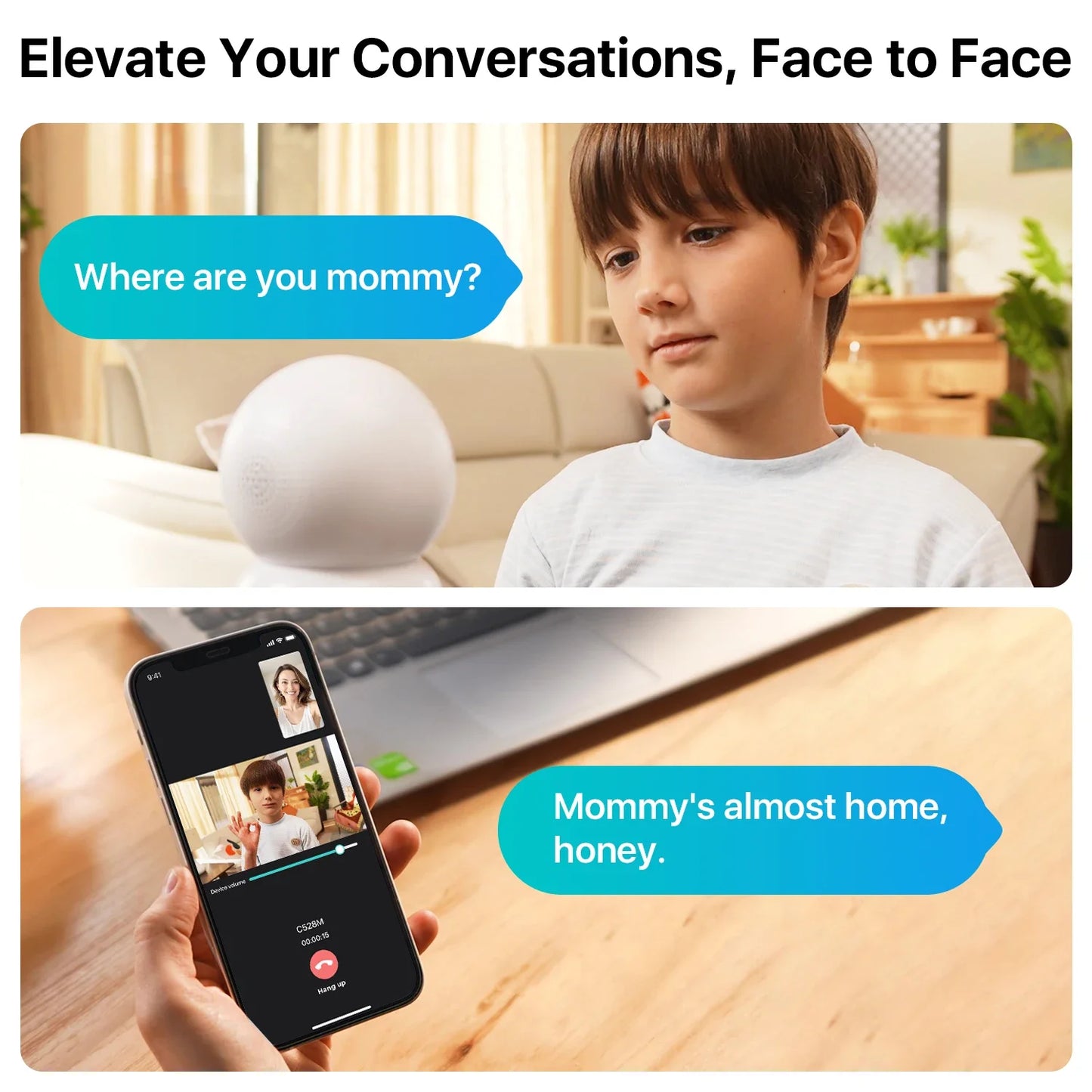 ZOSI 6MP HD Dual Lens Baby Monitor With Screen Indoor Security WiFi Camera Video Calling Auto Tracking Wireless IP Surveillance