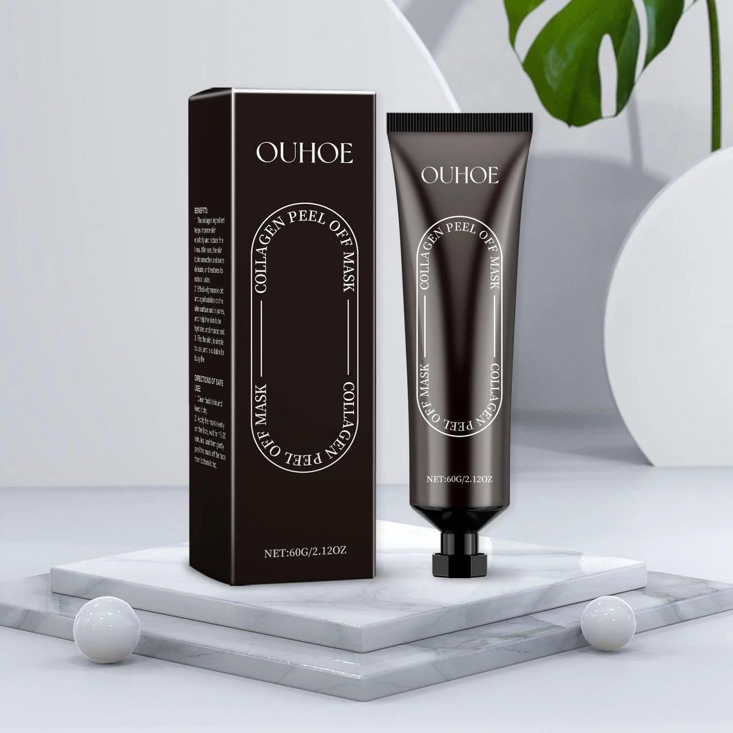 OUHOE Collagen Peel Off Mask 60g Collagen Peel and Tear Mask Gently Cleanses Pores Facial Oil Control Hydrating Mask