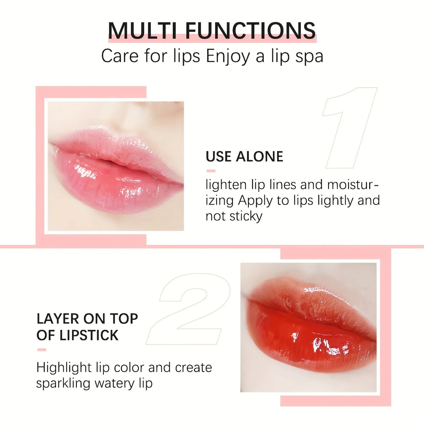Hydrating Lip Glow Oil Long Lasting Plumping Lip Gloss Transparent Toot Lip Balm Moisturizing Lip Oil for Lip Care and Dry Lips