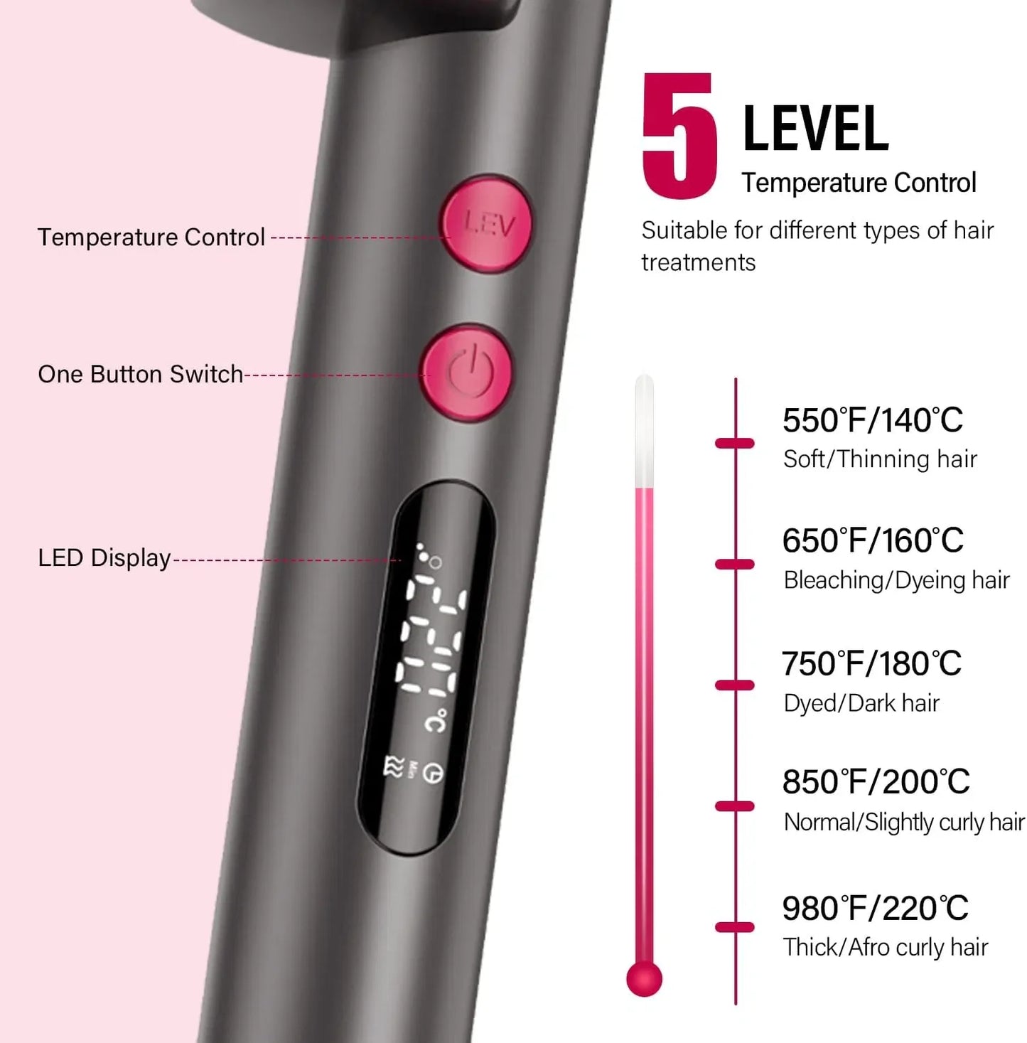 Hair Straightener Brush With Keratin Ceramic Coating Negative Ion Straightening Brush Dual Voltage Hot Air Hair Brush Black