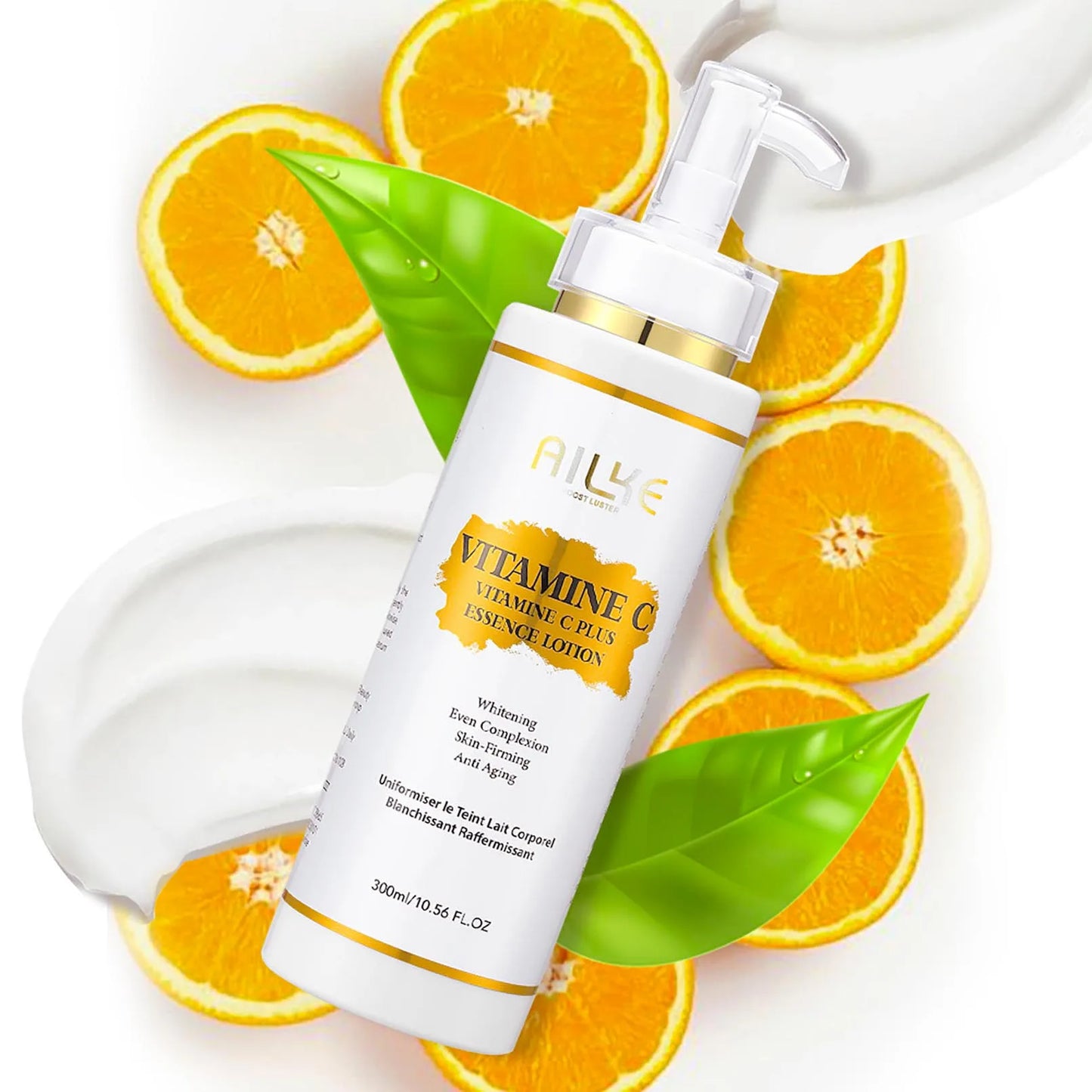 AILKE Vitamin C Skin Care Set Brightening Body Lotion Even Skin Tone Face Cream Whitening Serum Brightening Soap