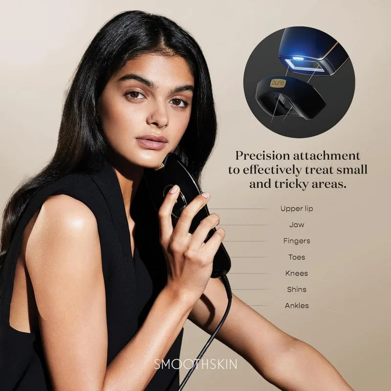 Smoothskin Pure Fit IPL Laser Hair Removal Device for Body and Face Long Lasting Hair Removal from Home with Precision Head