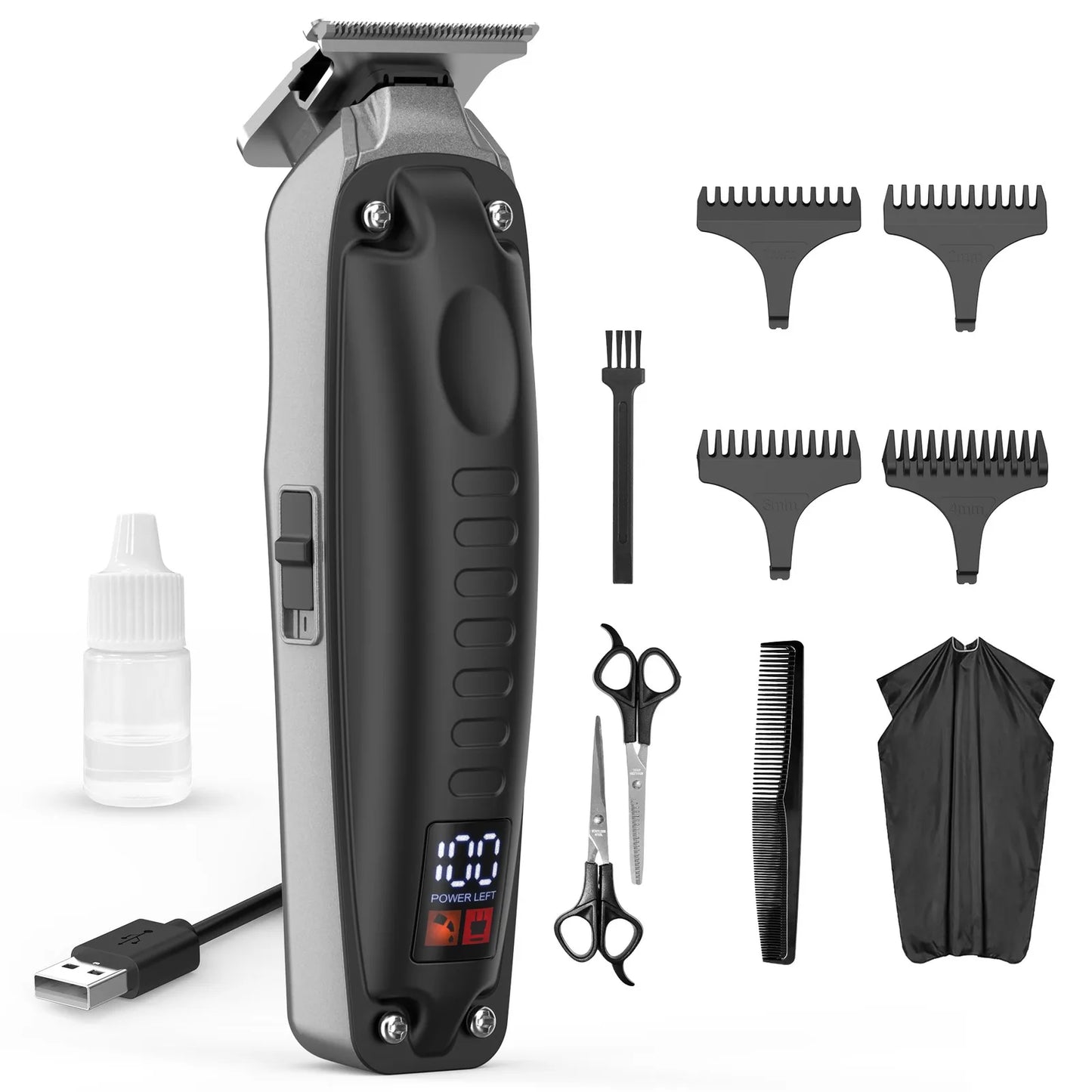 Sejoy Hair Clippers for Men and Kids Cordless Professional Hair Cutting Kit with LED Display