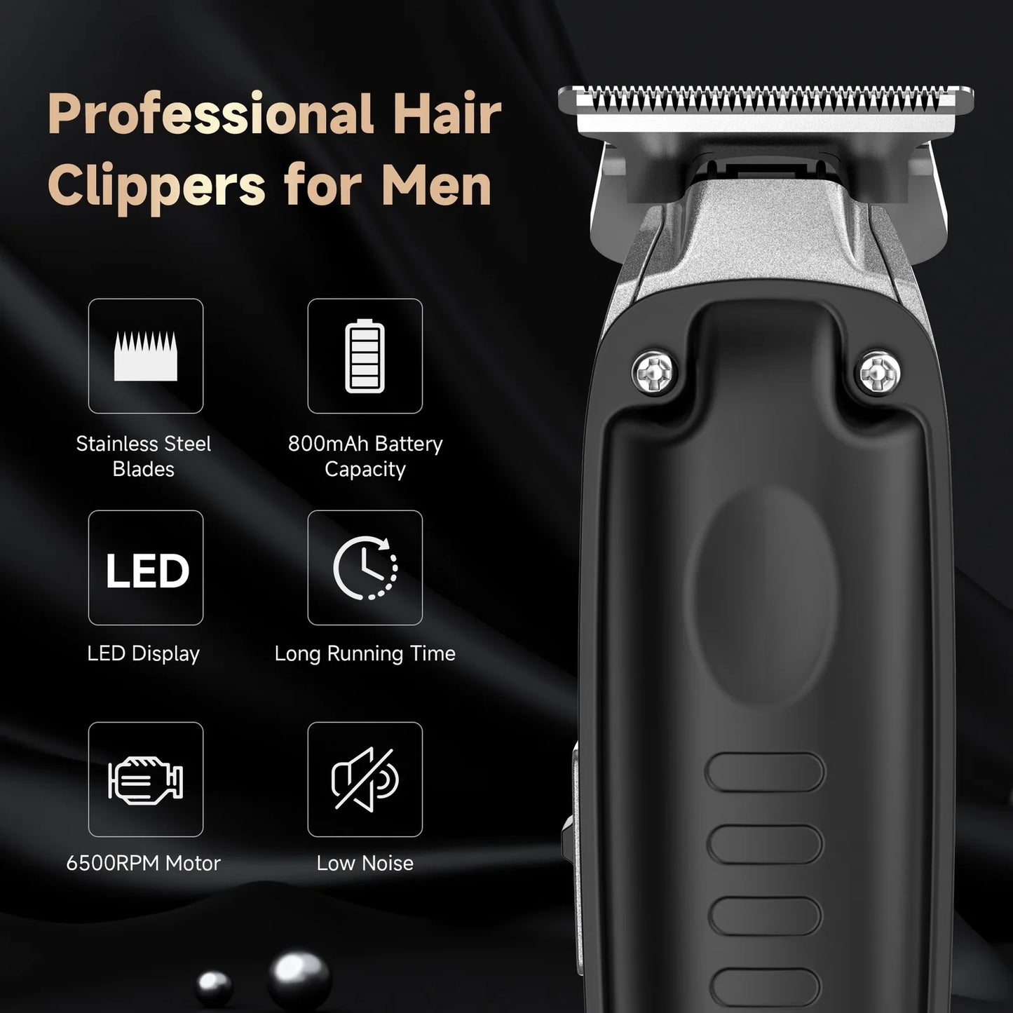 Sejoy Hair Clippers for Men and Kids Cordless Professional Hair Cutting Kit with LED Display