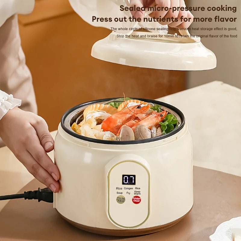 1.8L Electric Rice Cooker Portable Multi Cooker Household Rice Pot Non Stick Smart Low Sugar Cooking Machine for Kitchen and Home