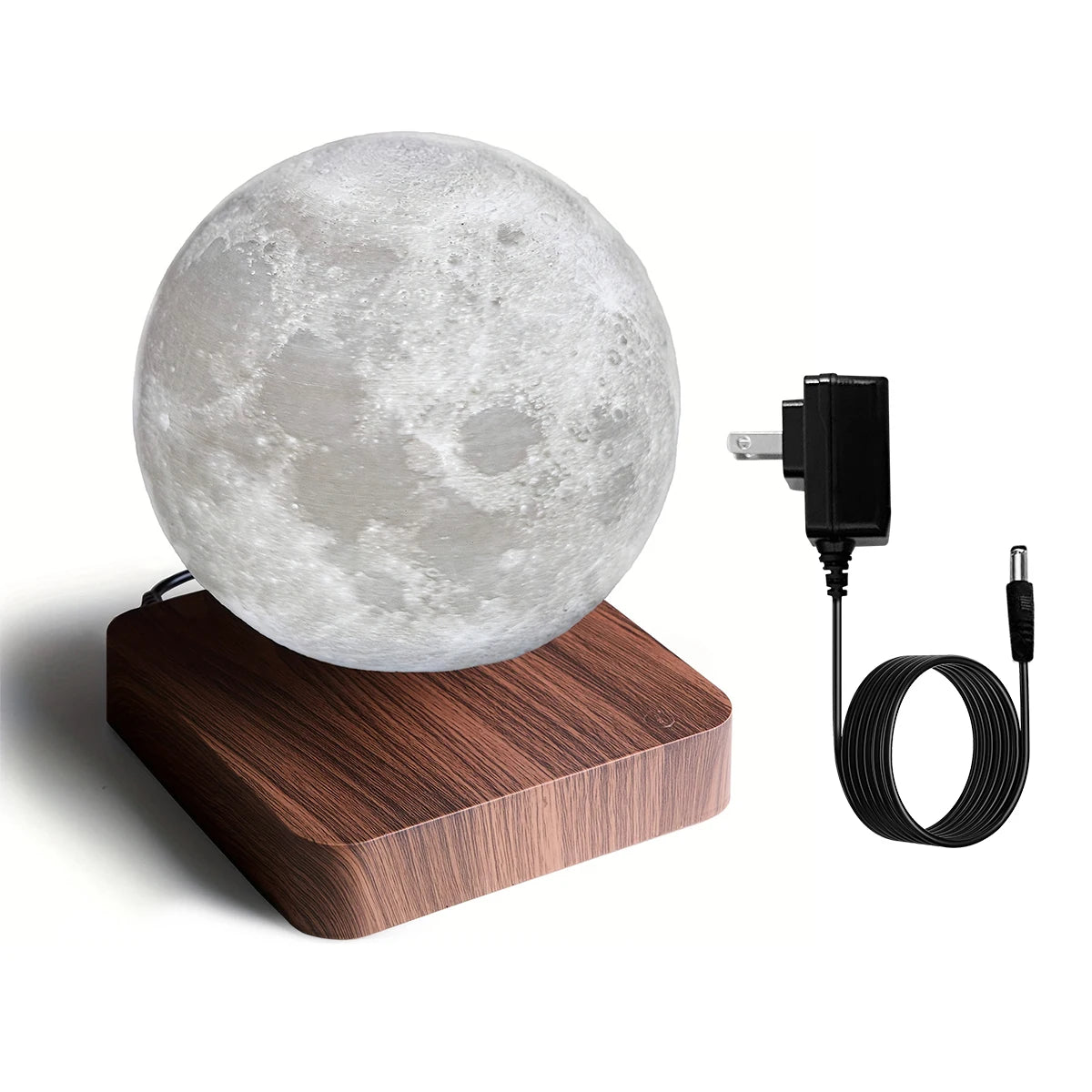 Magnetic Floating Moon Lamp With Wooden Base Night Light