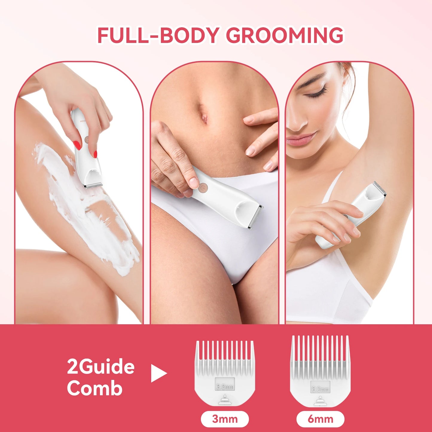 MAXGROOM Waterproof Bikini Trimmer For Women Rechargeable