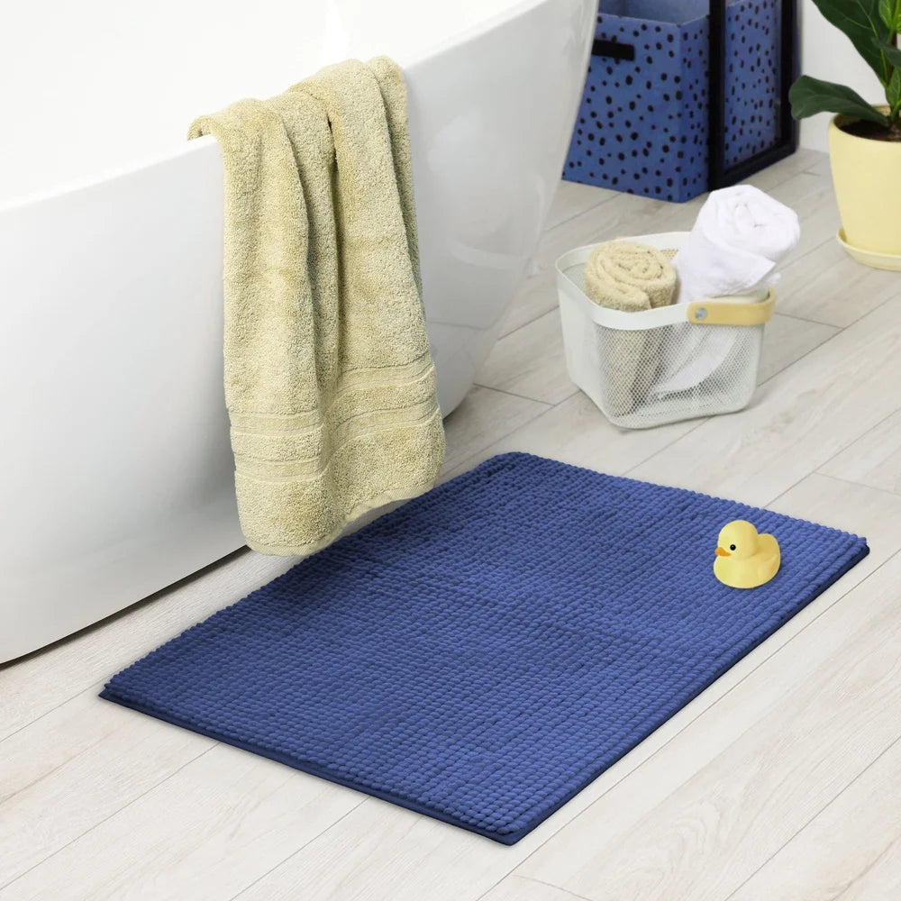 Kids Memory Foam Non Slip Bath Rug Rectangular Noodle Mat