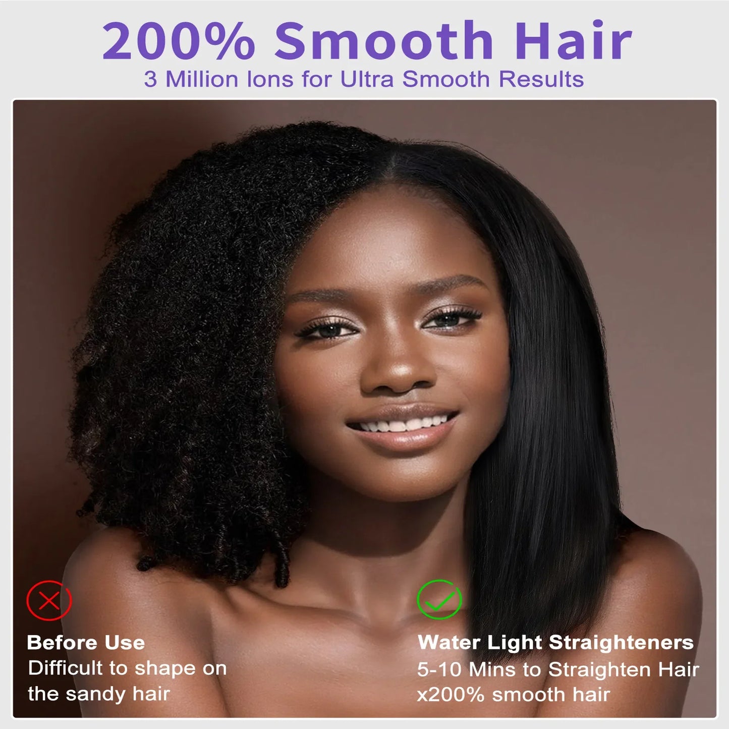 High Quality 2 In 1 Hair Straightener And Curler With 10 Seconds Rapid Heating Suitable For All Hair Types