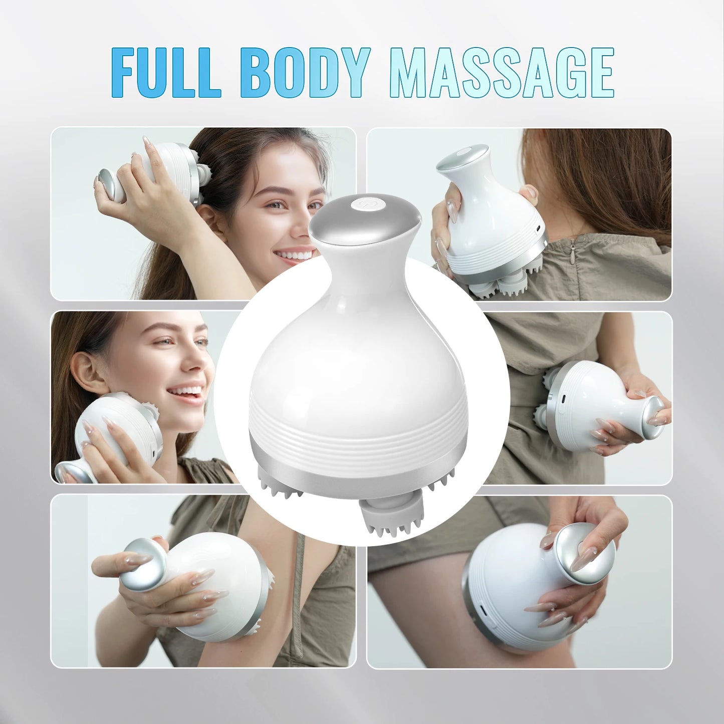 Electric Hair Scalp Massager with Kneading 84 Massage Node, Handheld Scratcher Massager for Hair Growth, Deep Clean,Stress Relax