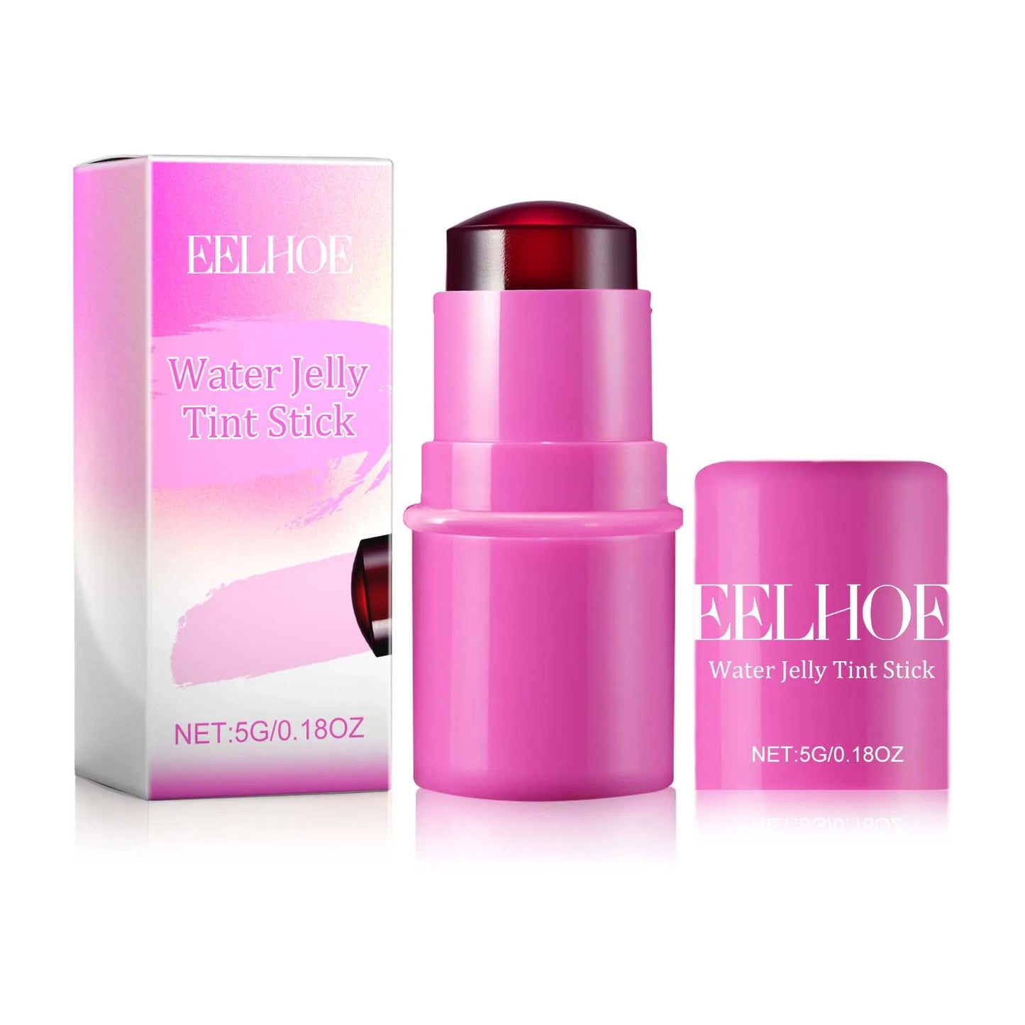 Berry Silky Matte Pearl Stick Blush Cream for Lips and Cheeks with Rotating Flat Tube Makeup Jelly Blush Lip Gloss Stick