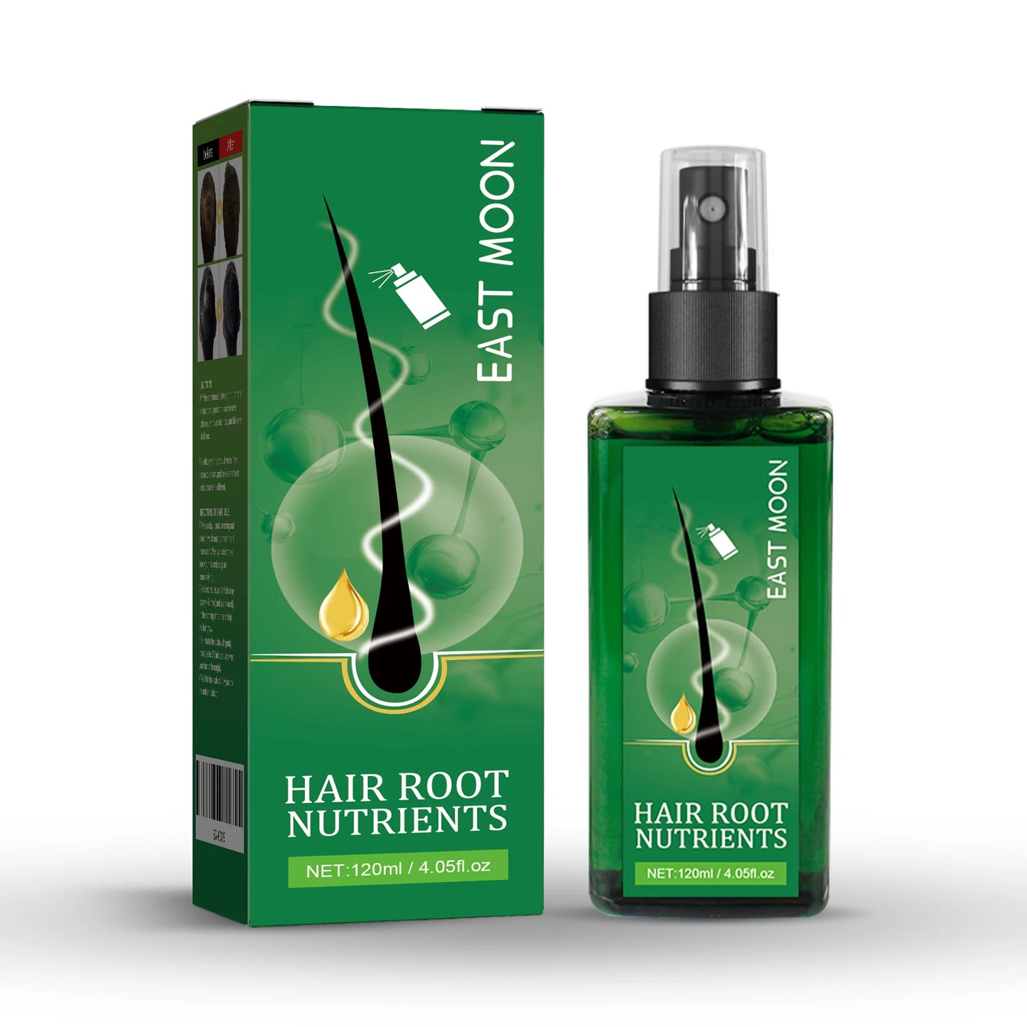 East Moon 120ml Men Hair Growth Spray Nourishing Root Fast Grow Anti Hair Loss Scalp Massage Care Repair Thickening Hair Spray