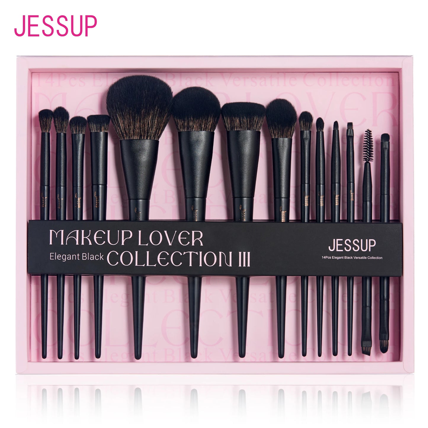 Jessup Makeup Brushes Set 14 Pieces Contour Foundation Powder Eyeshadow Highlight Blending Concealer Liner Model T336