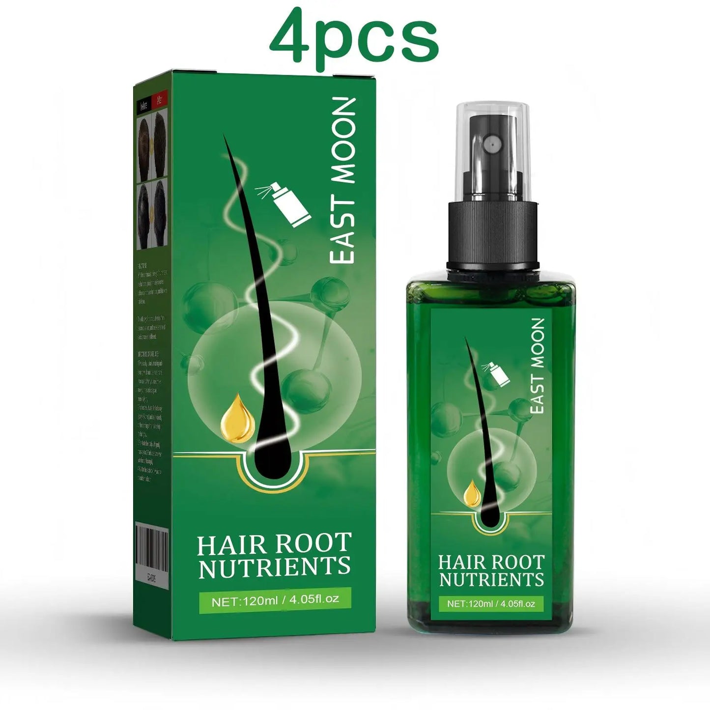 East Moon 120ml Men Hair Growth Spray Nourishing Root Fast Grow Anti Hair Loss Scalp Massage Care Repair Thickening Hair Spray