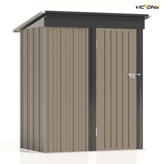 Patiowell 5x3 Ft Metal Outdoor Storage Shed Lockable Door