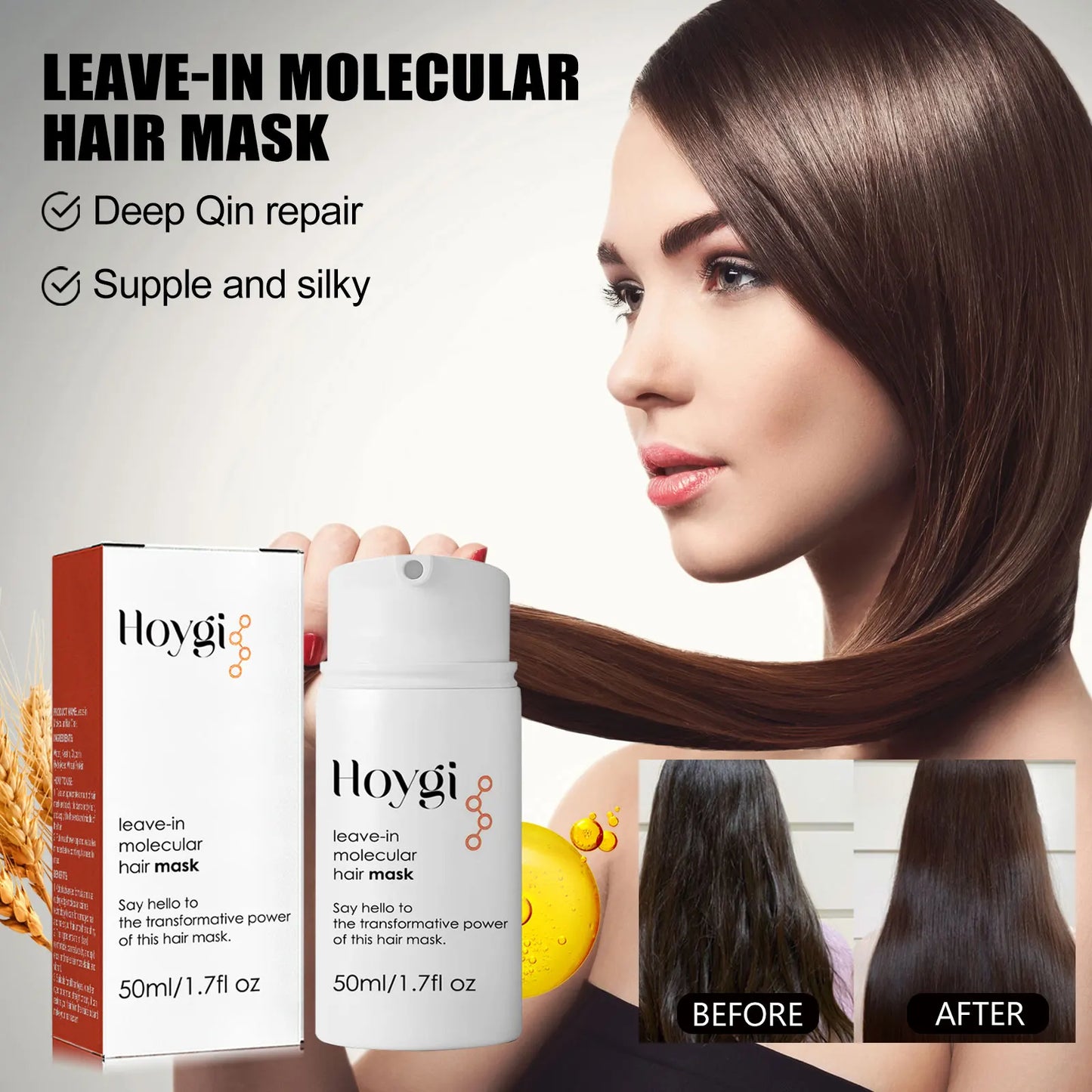 Leave In Molecular Hair Care Magical Hair Treatment Mask Hydrating Organic Nourishing Keratin Repair Mask for Damaged Hair