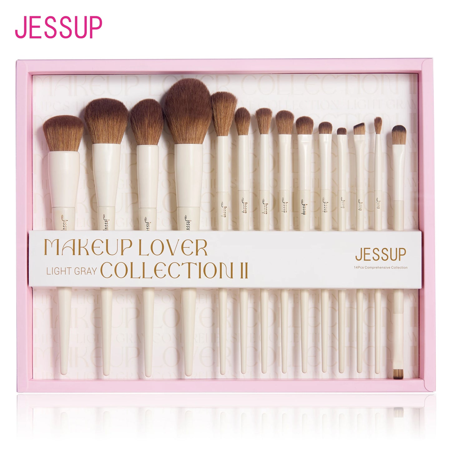 Jessup Makeup Brushes Set 14 Pieces Contour Foundation Powder Eyeshadow Highlight Blending Concealer Liner Model T336