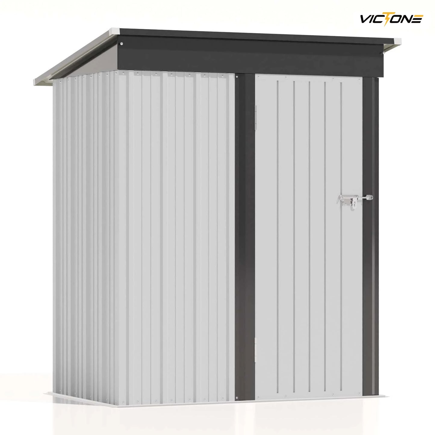 Patiowell 5x3 Ft Metal Outdoor Storage Shed Lockable Door
