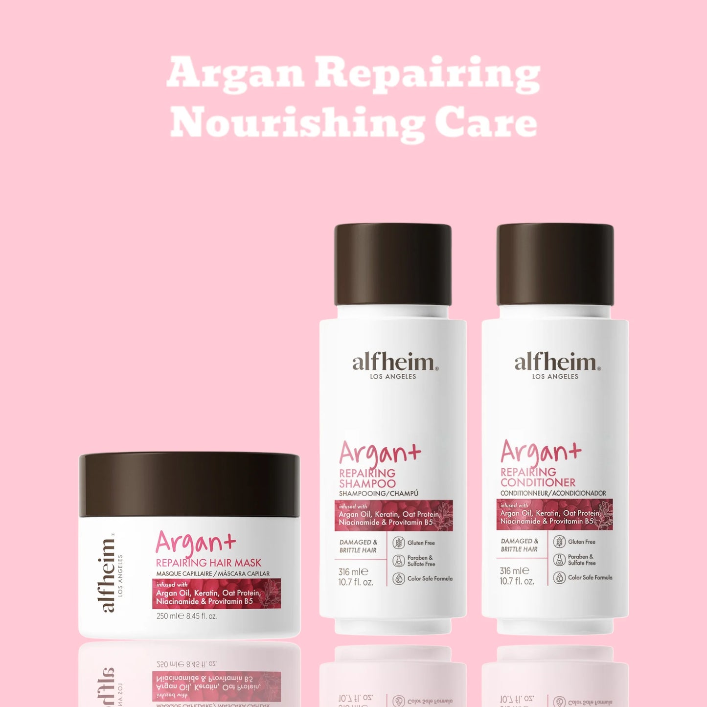 Argan Repairing Shampoo Conditioner and Hair Mask Set