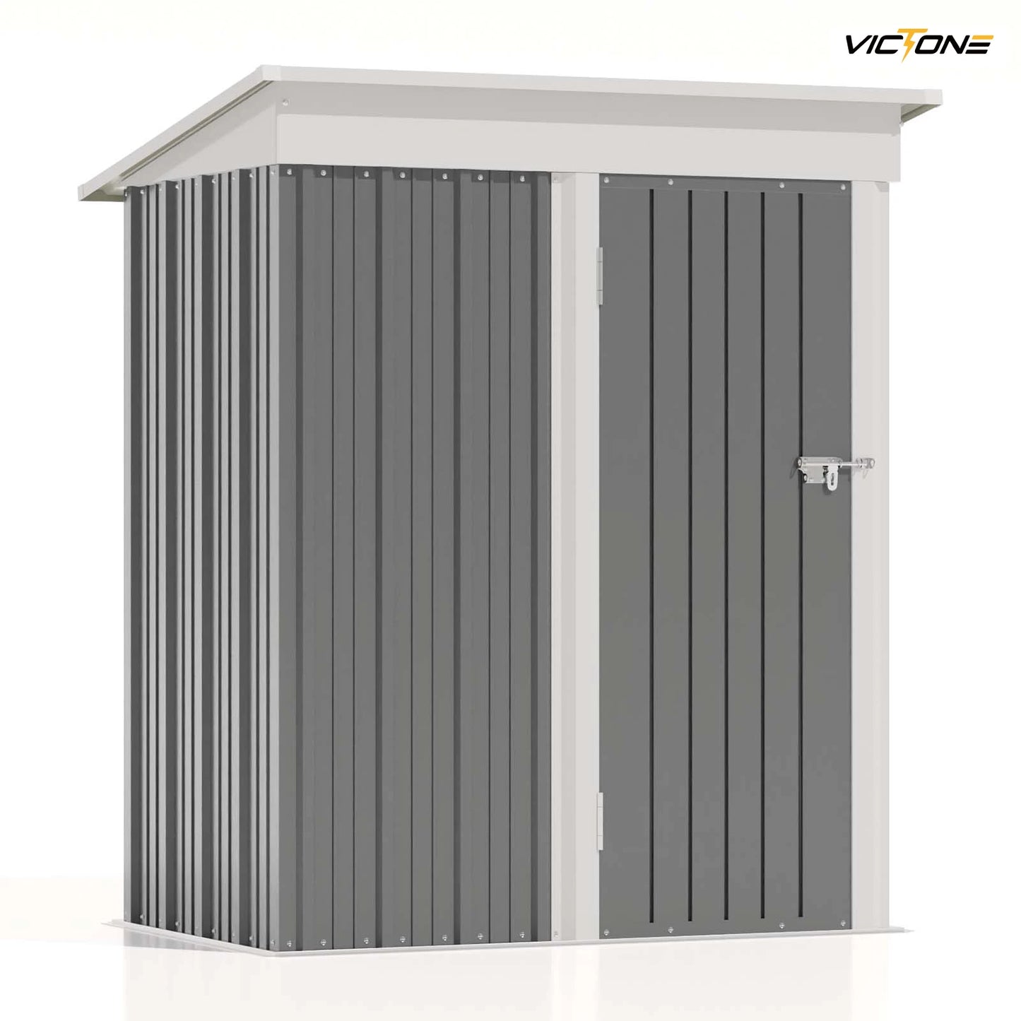 Patiowell 5x3 Ft Metal Outdoor Storage Shed Lockable Door
