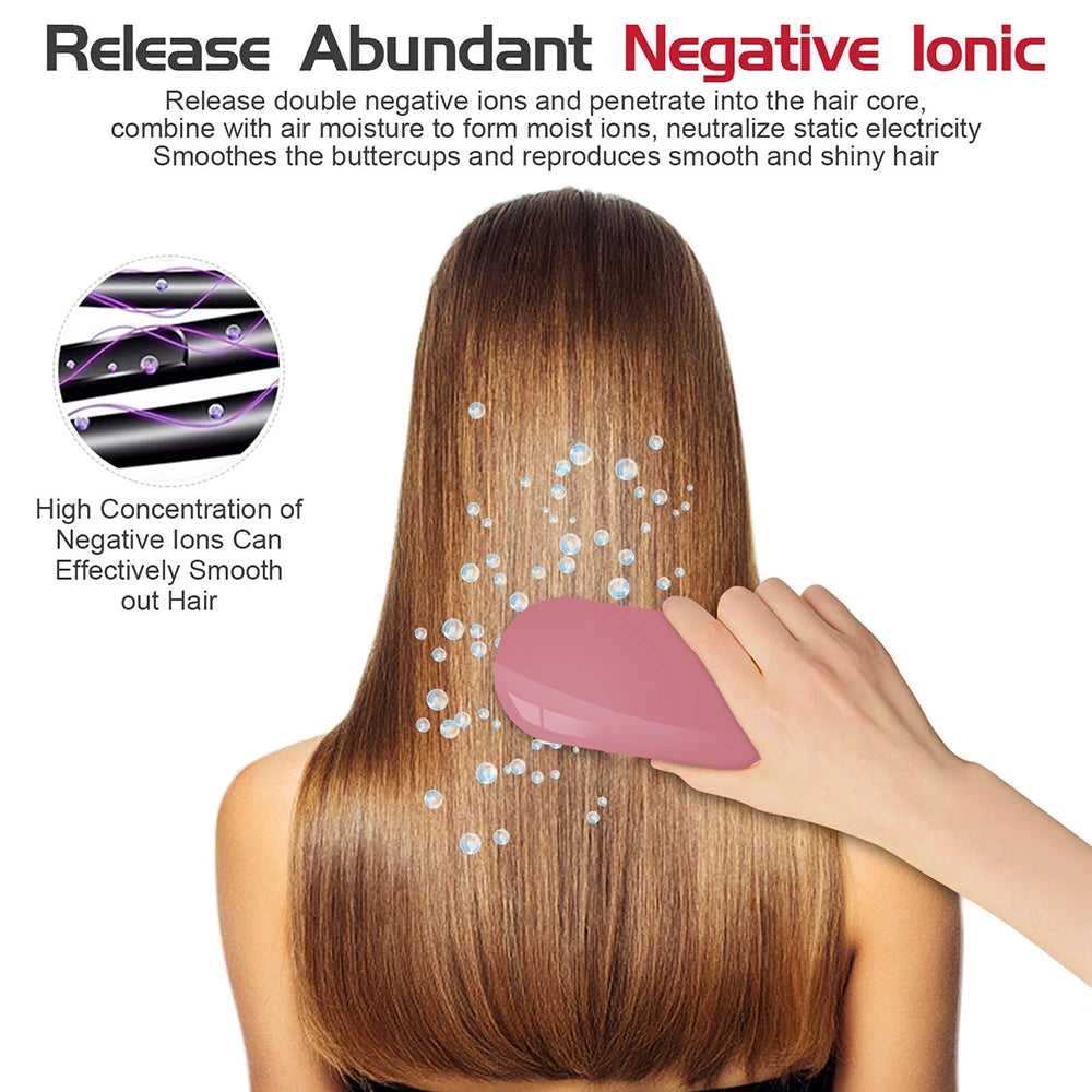 New Version Ionic Hairbrush Portable Negative Ions Unique Massage Anti Static Hair Brush