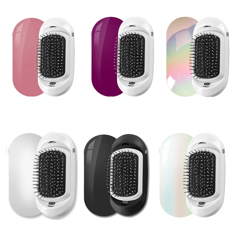 New Version Ionic Hairbrush Portable Negative Ions Unique Massage Anti Static Hair Brush