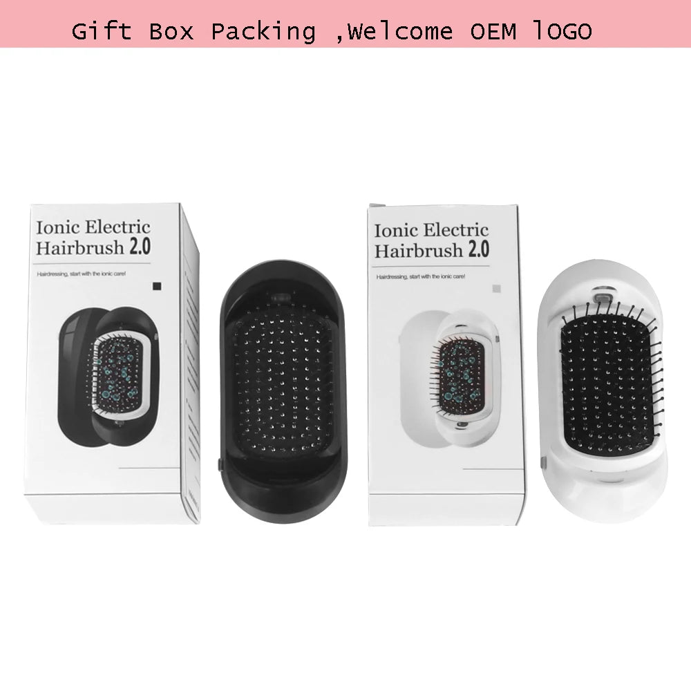 New Version Ionic Hairbrush Portable Negative Ions Unique Massage Anti Static Hair Brush