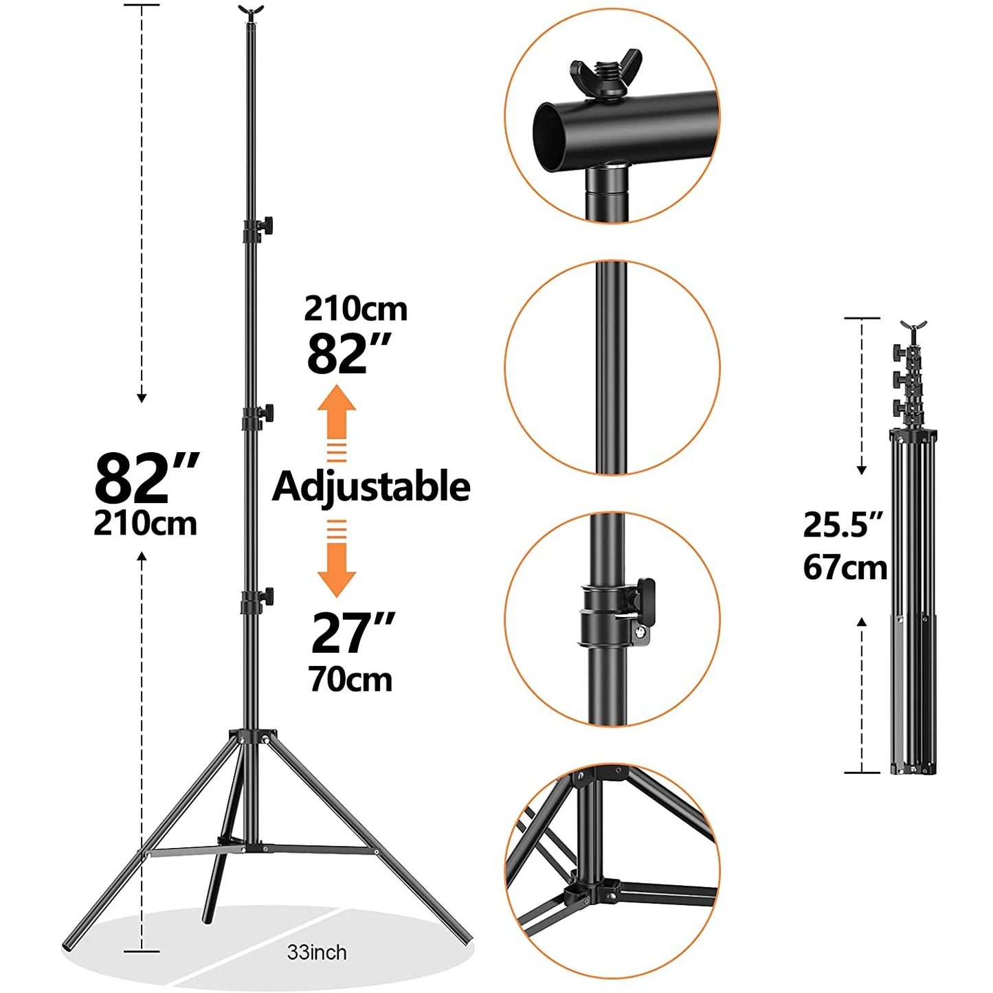 Backdrop Stand Photo Studio Kit Background Support