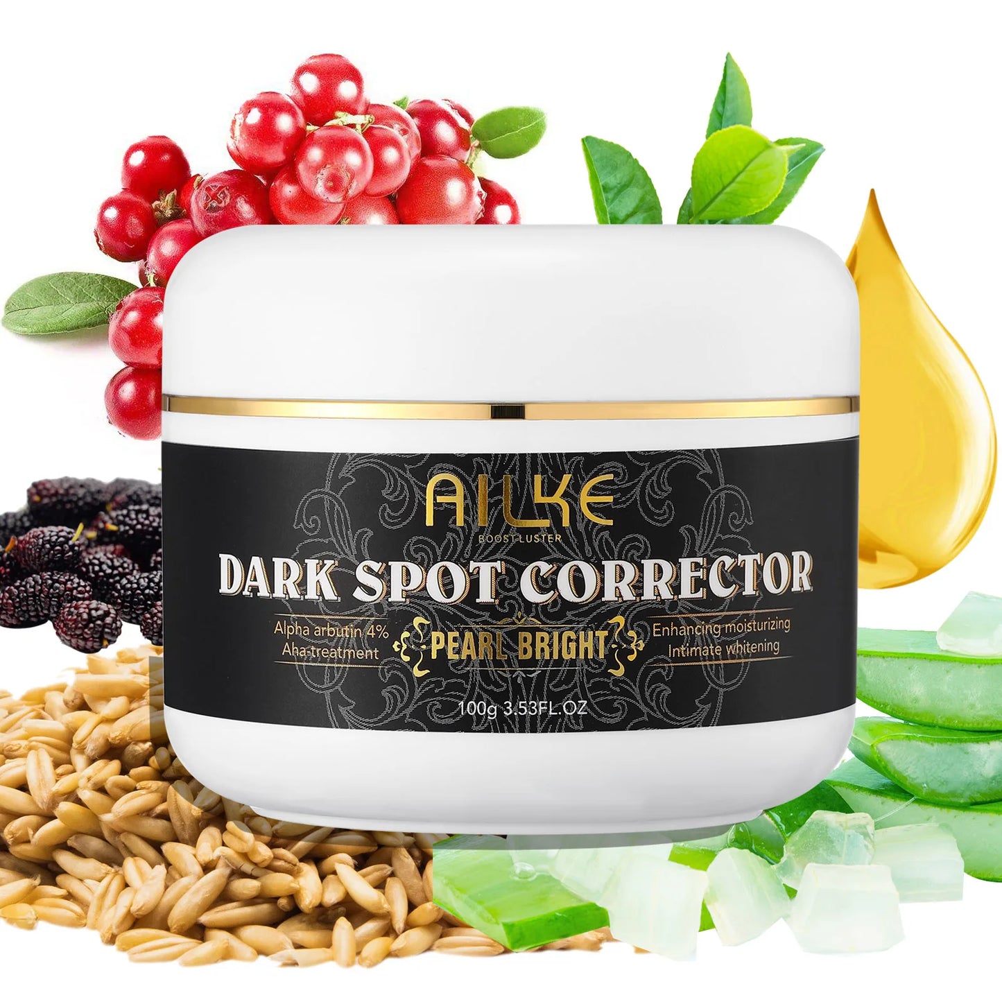 AILKE Dark Spot Corrector Cream for Face Body and Armpit with Organic Arbutin Intimate Whitening and Even Skin Tone Skincare