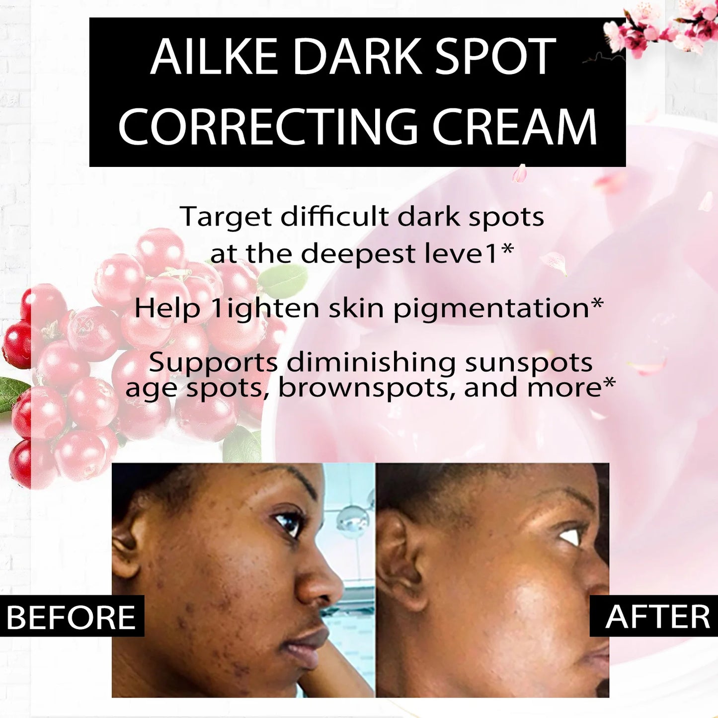 AILKE Dark Spot Corrector Cream for Face Body and Armpit with Organic Arbutin Intimate Whitening and Even Skin Tone Skincare