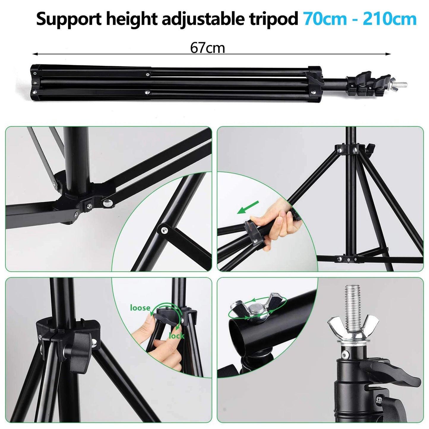 Backdrop Stand Photo Studio Kit Background Support