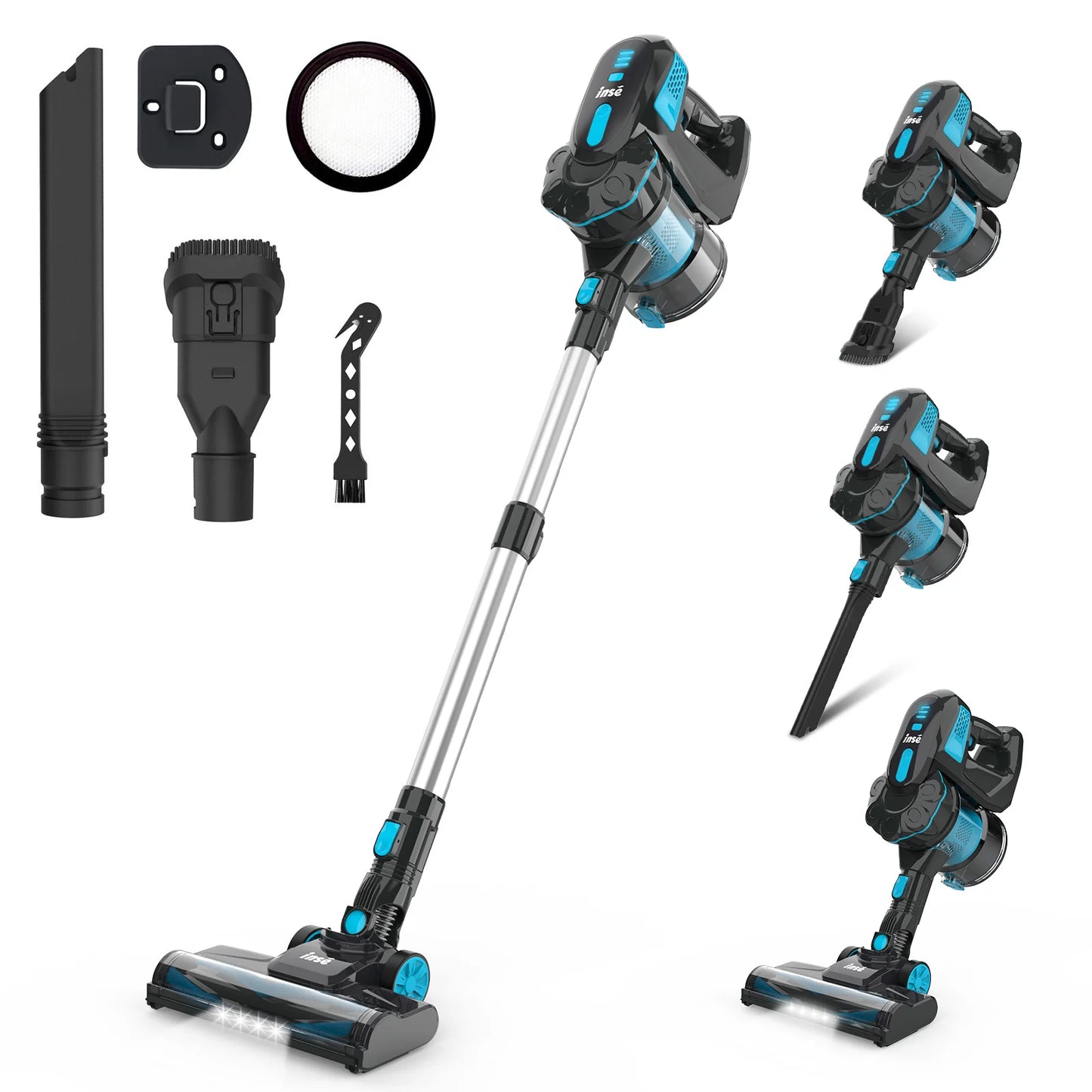 Inse V770 Cordless Vacuum Cleaner 20KPa Stick Vacuum Up to 40 Minute Runtime 6 in 1 Stick Vacuum for Hardwood Floor Pet Hair Home Car