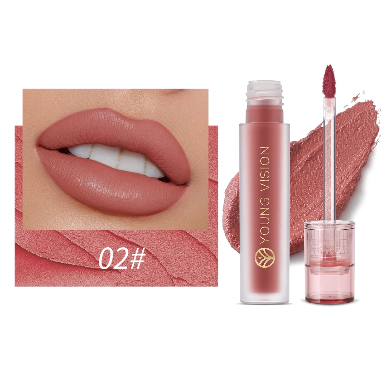 Young Vision 6 Color Matte Velvet Lip Paste Non Sticky Long Lasting Liquid Lipstick