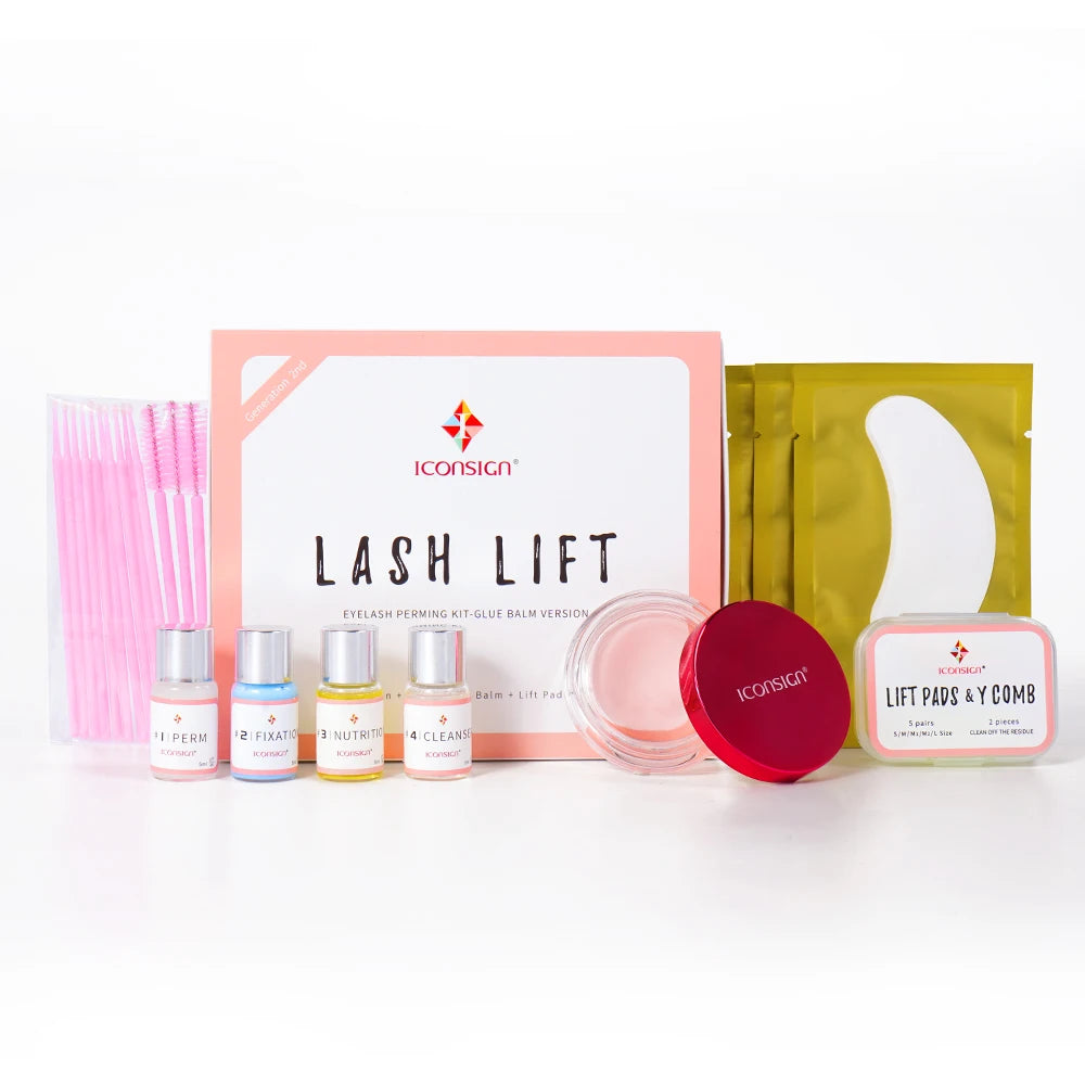 Iconsign Glue Balm Lash Lift Kit Eyelash Perming Enhancer Curling Eye Lash Lifting Makeup Tools for 30 to 45 Days
