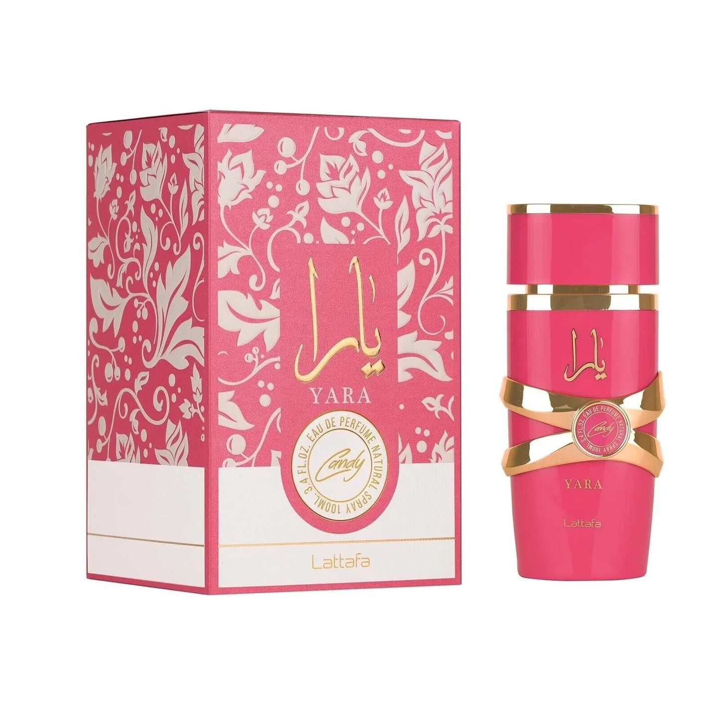Lattafa 2 Piece Fragrance Set for Women Yara Eau De Parfum Spray 3.4 Ounce Yara Candy Eau De Parfum Spray 3.4 Ounce