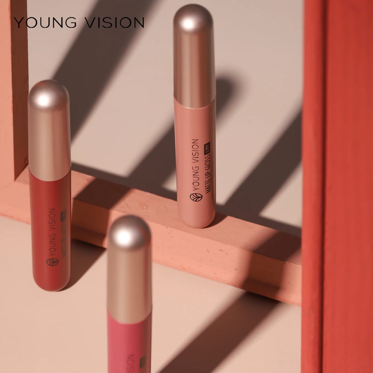 Young Vision 6 Matte Velvet Liquid Lipstick Set Waterproof Nude Color Easy to Apply Lip Gloss Set