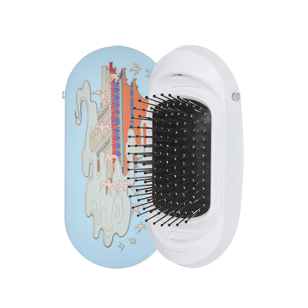 New Version Ionic Hairbrush Portable Negative Ions Unique Massage Anti Static Hair Brush