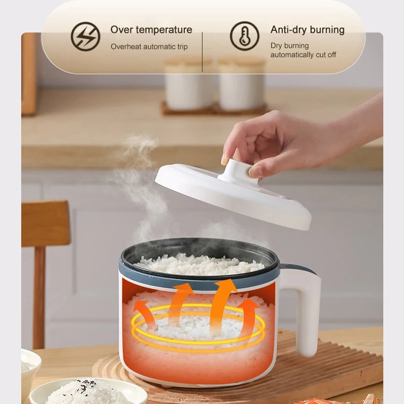 Electric Rice Cooker 110V 220V Multi Cooker Single Double Layer Mini Non Stick Smart Mechanical Hotpot for Kitchen and Home