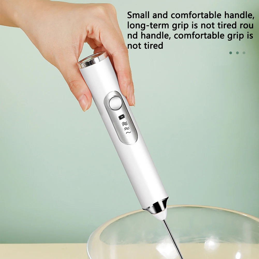 Egg Beater Handheld Kitchen Mini Electric Whisk USB Charging Wireless Coffee Milk Mixer