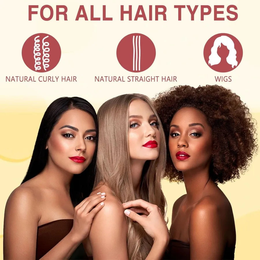 Thermal Protectant Spray Hair Growth Oil Heat Protector Serum Moisturizing Essence Conditioner Spray Detangler Comb Satin Bonnet