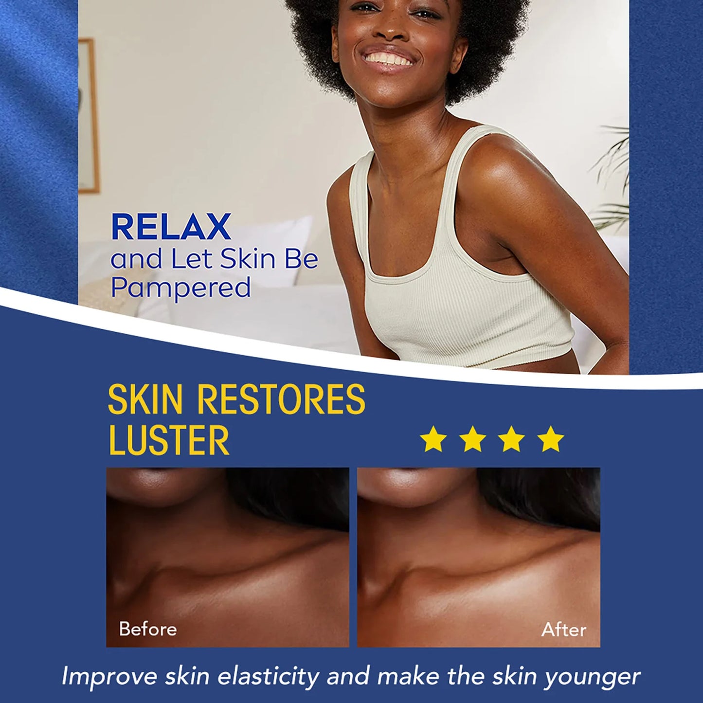 AILKE Multi Vitamin Whitening Body Lotion Moisturizes Nourishes Removes Dark Spots Blemishes Hyperpigmentation