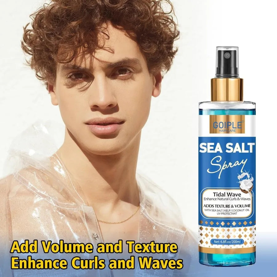 Men's Styling Set Hair Volume Powder Sea Salt Spray Beach Waves Matte Clay