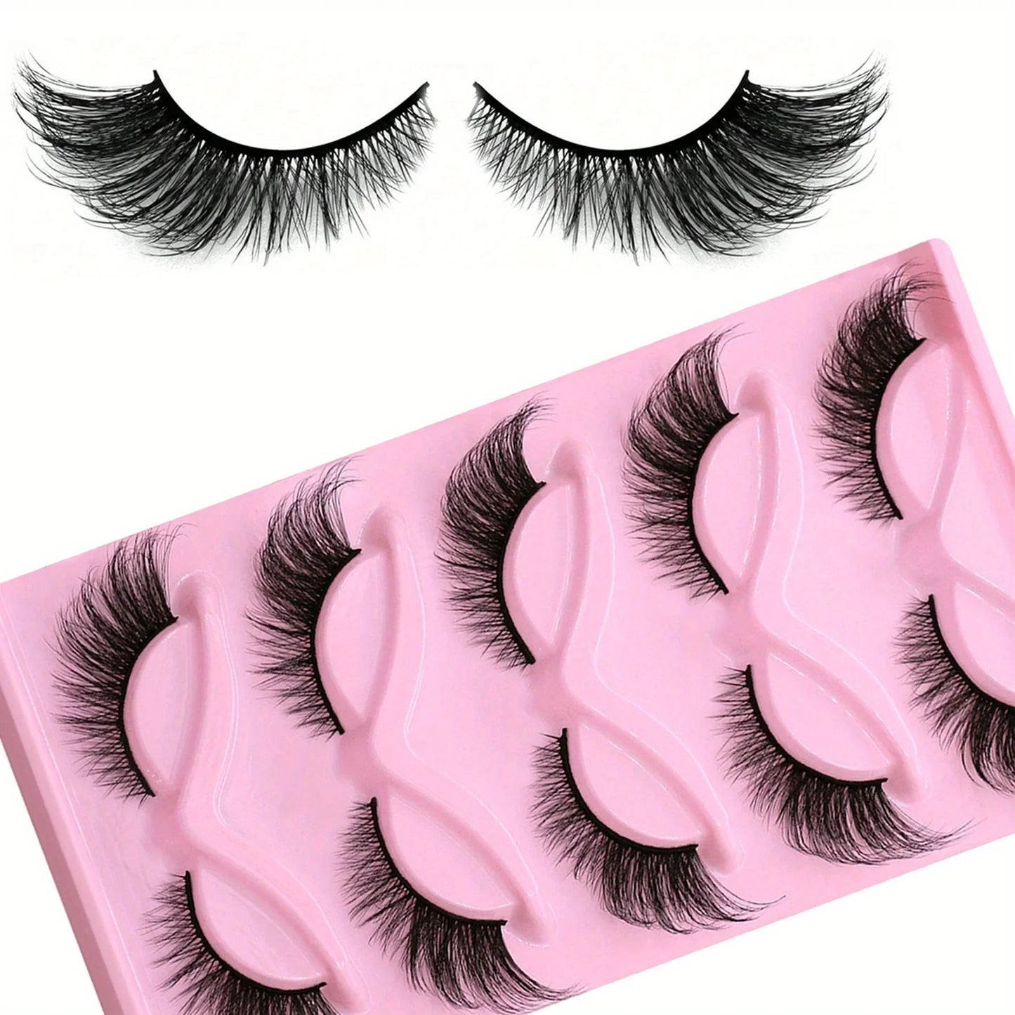 15 Pairs 3 Pack Cat Eye Lashes Long Wispy Strip Thick False Eyelashes