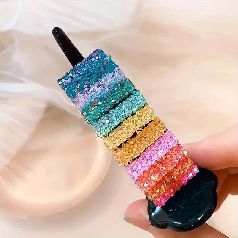 Rainbow Rhinestone Hair Clip for Girls Cute Candy Color Hair Accessory